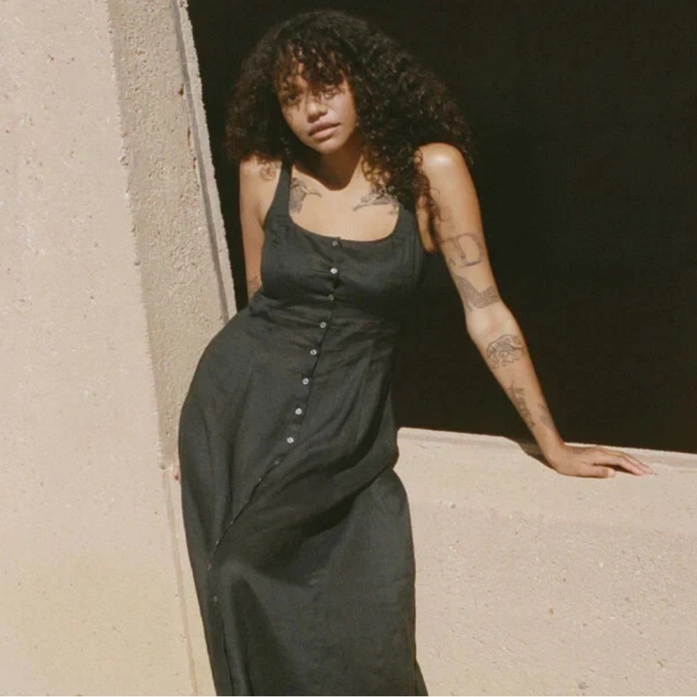 DOEN Lantana Black Sleeveless Dress